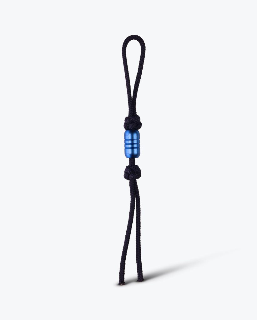 Lanyard. SS Bead | Sapphire Blue PVD